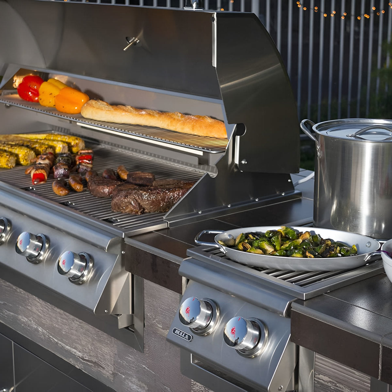 Bull Double Slide-In Side Burner - 30008-30009