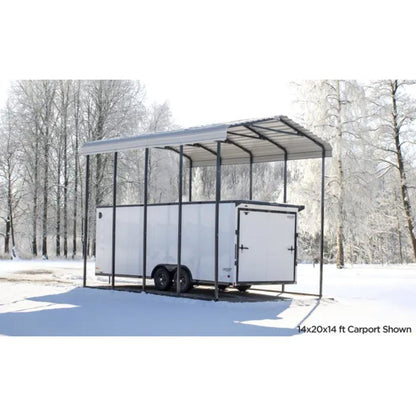 Arrow Carport 14 x 20 x 14 Ft. - Charcoal