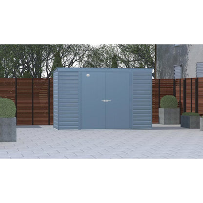 Arrow Select 10 x 4 Steel Storage Shed -  Blue Gray