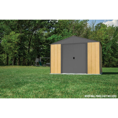 Ironwood 10 x 12 Galvanized Steel Hybrid Shed Kit - Anthracite
