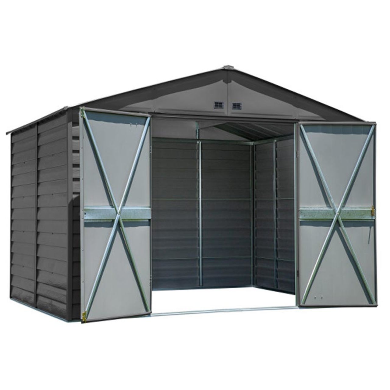 Arrow Select 10' x 8' Steel Storage Shed - Charcoal