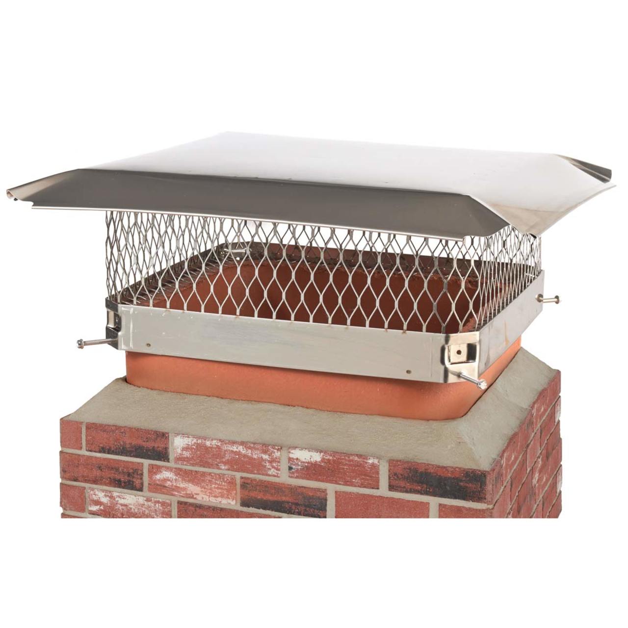 18" x 18" Stainless Steel Single Flue Chimney Cap