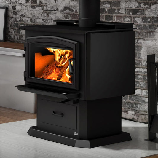 Osburn 2000 Metallic Black EPA Wood Stove with Blower - OB02015