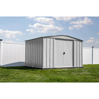 Arrow Classic Steel Storage Shed  10' x 8' Flute Gray