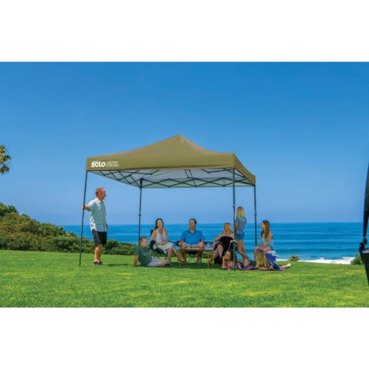 Solo Steel 100 10' x 10' Straight Leg Canopy - Olive