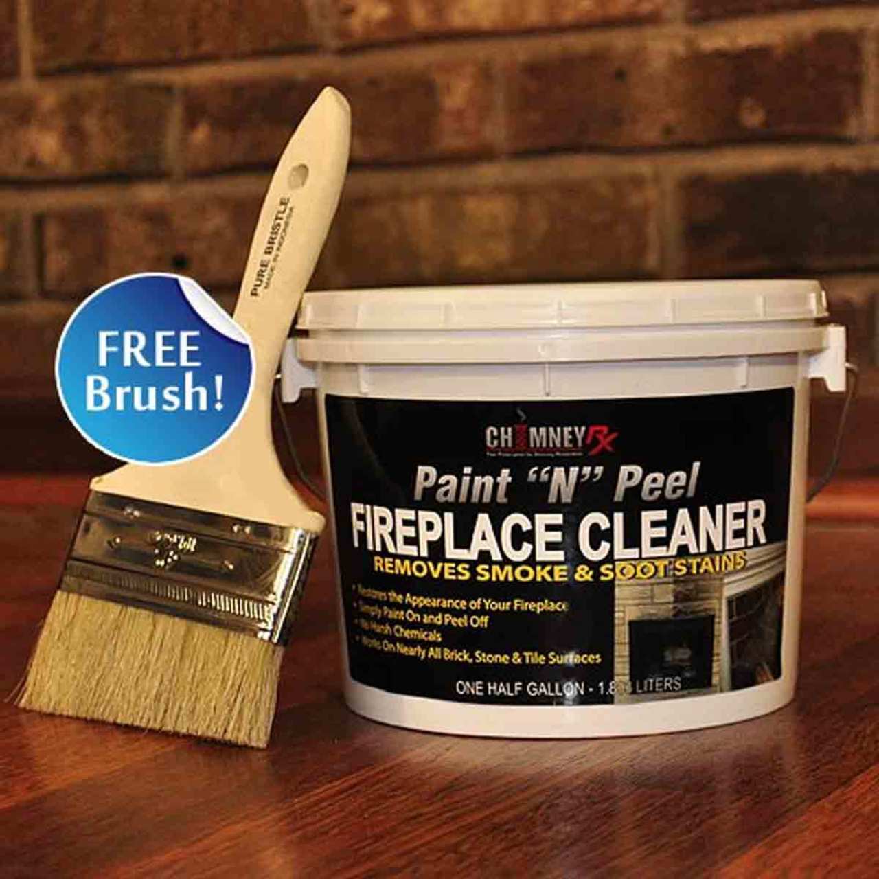 ChimneyRX Paint and Peel Fireplace Cleaner - 1/2 Gallon