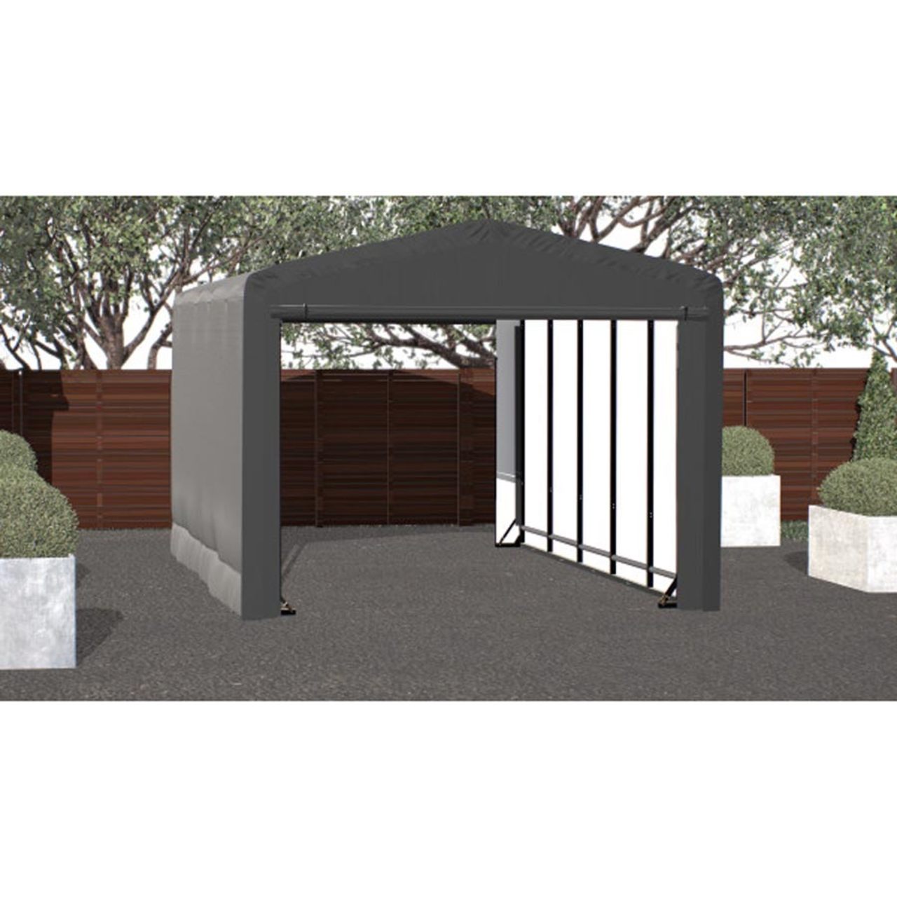 ShelterTube 12' x 23' x 10' Wind & Snow-Load Rated Garage - Gray