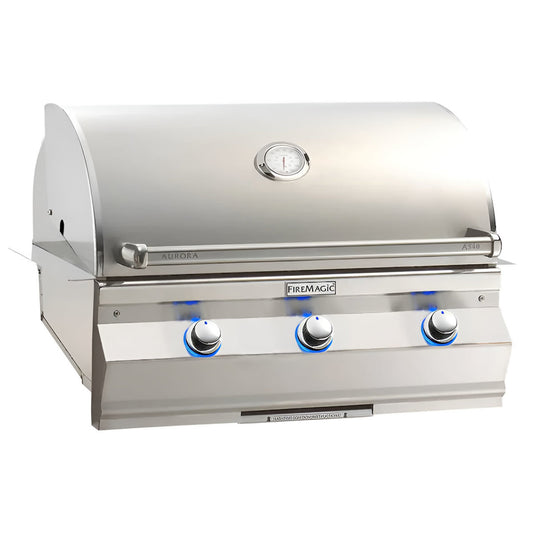 FireMagic A540i Aurora 30" Built-In Grill with Analog Thermometer, NG-LP - A540I7EA