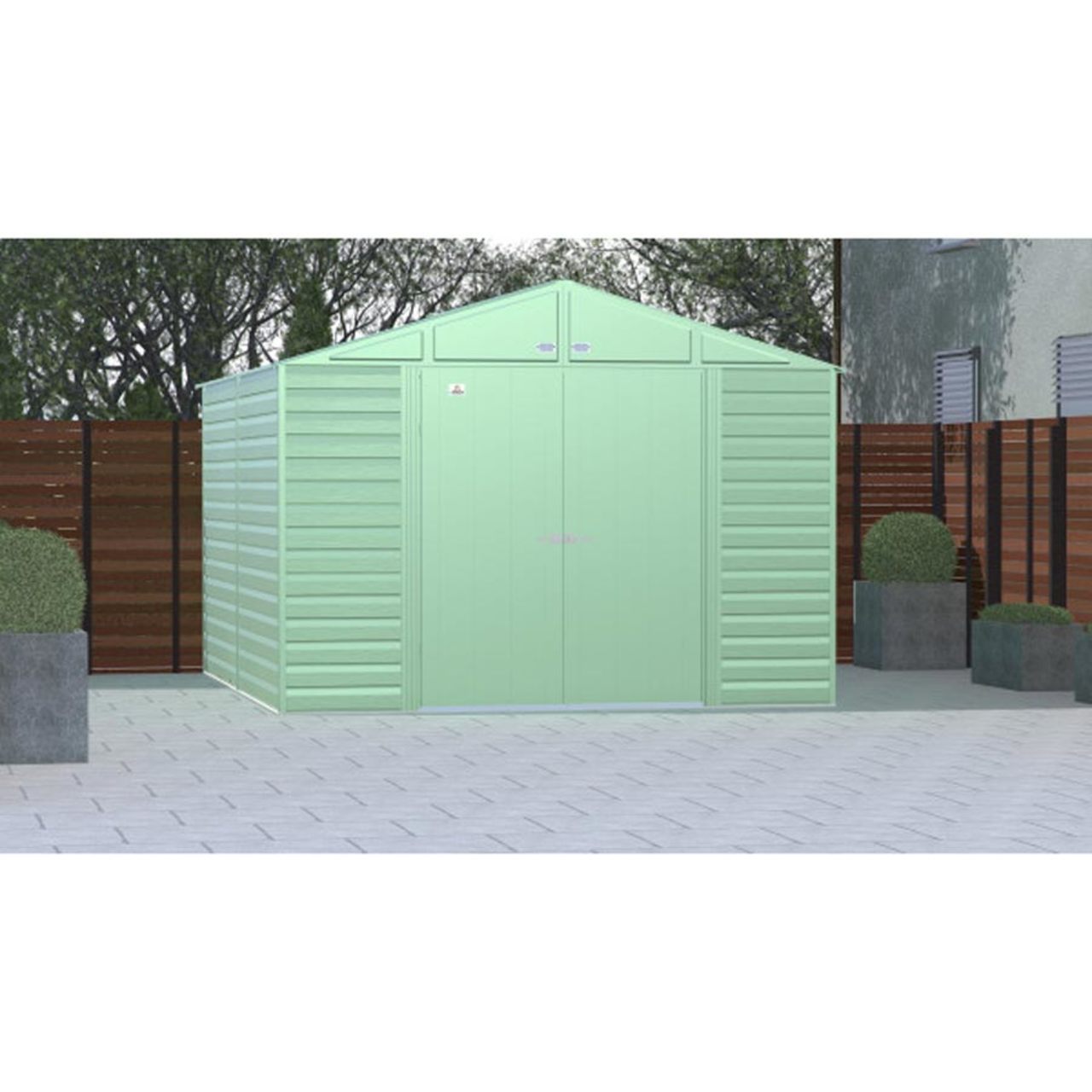 Arrow Select 10' x 12' Steel Storage Shed - Sage Green