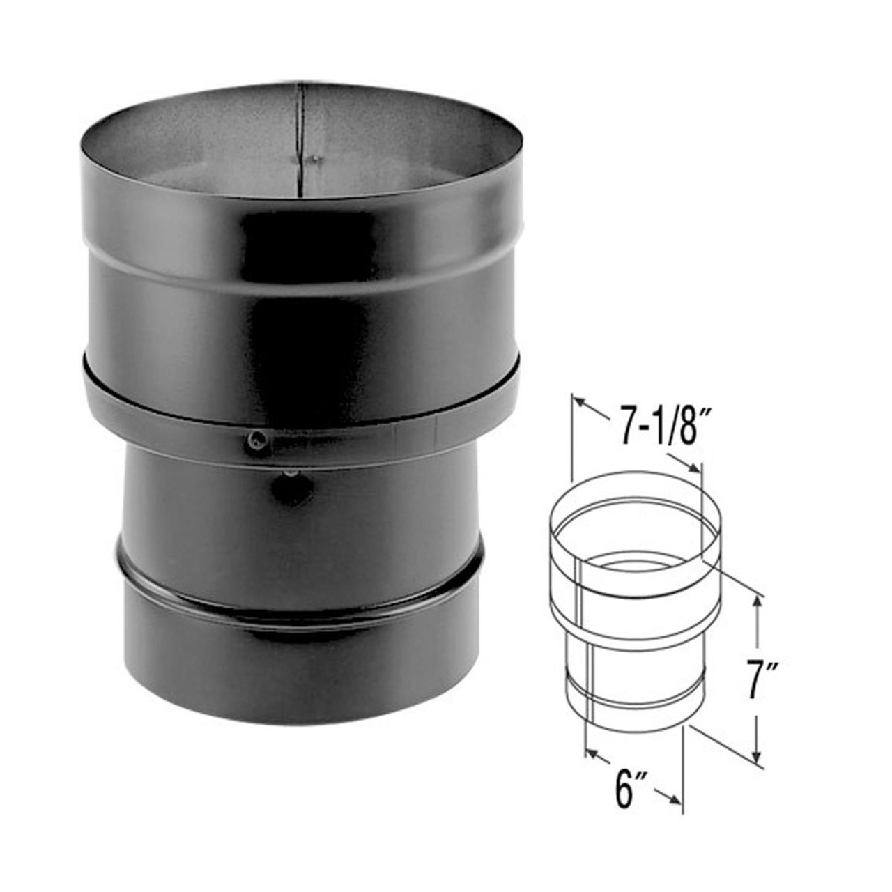 7" DuraBlack 6" - 7" Increaser - 6DBK-X7