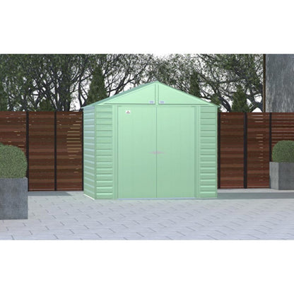 Arrow Select 8' x 6' Steel Storage Shed - Sage Green