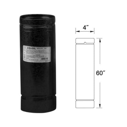 4" x 60" Selkirk VP Pellet Vent Pipe - Black