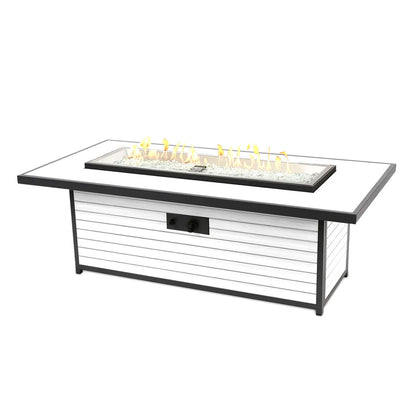 Outdoor Greatroom Kenwood and Brooks Linear Chat Height Gas Fire Pit Table