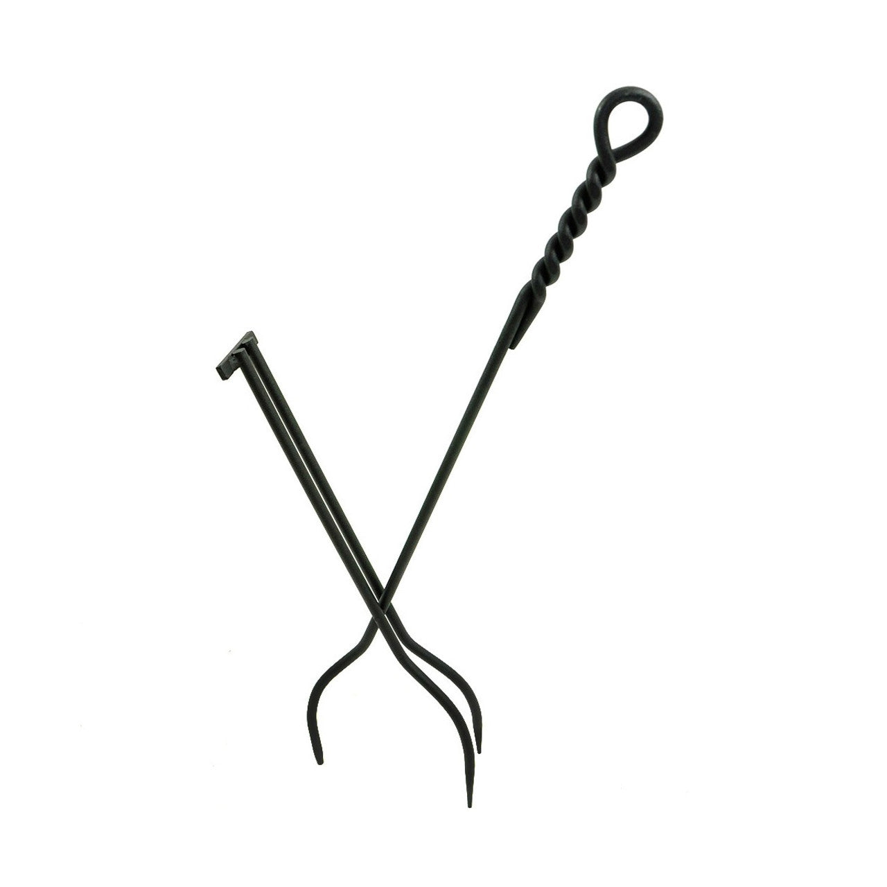 Individual Wrought Iron Tongs - Rope Design