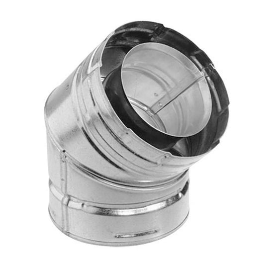 4" x 6 5/8" DirectVent Pro 45 Degree Galvanized Elbow - 46DVA-E45