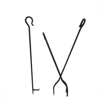 Pilgrim 5 Piece Forged Hearth Fireplace Tools - Matte Black