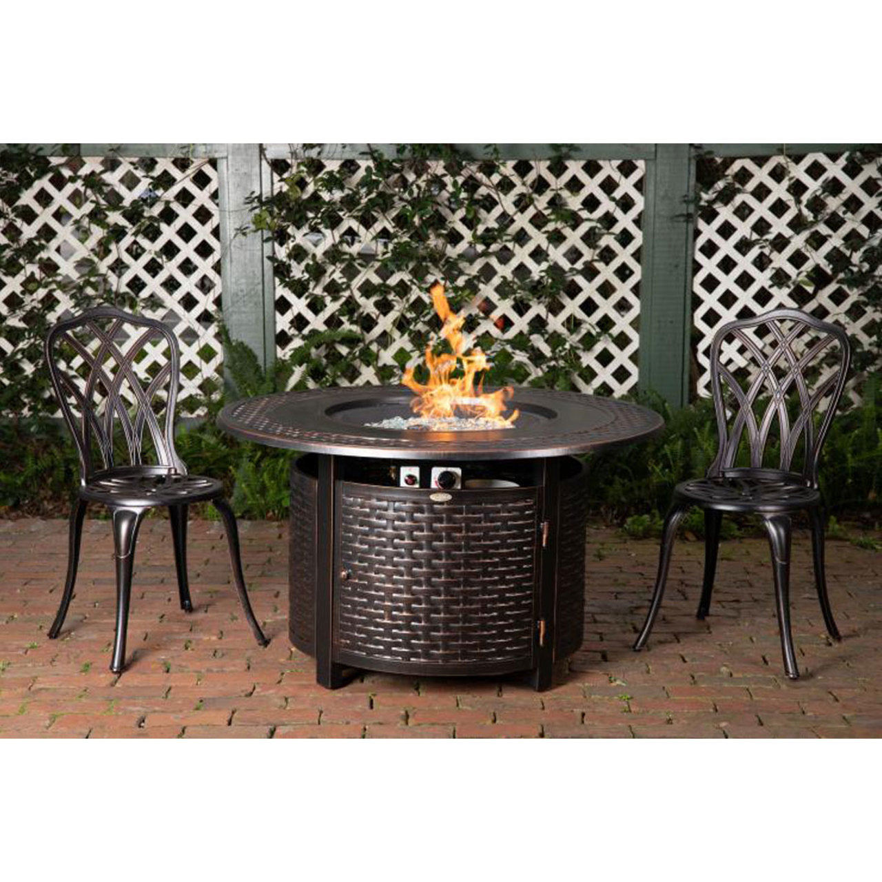 Bellante Woven Aluminum LPG Fire Pit