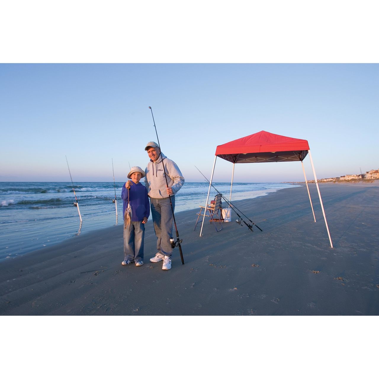 Pop-Up HD 8' x 8' Slant Leg Canopy -  Red
