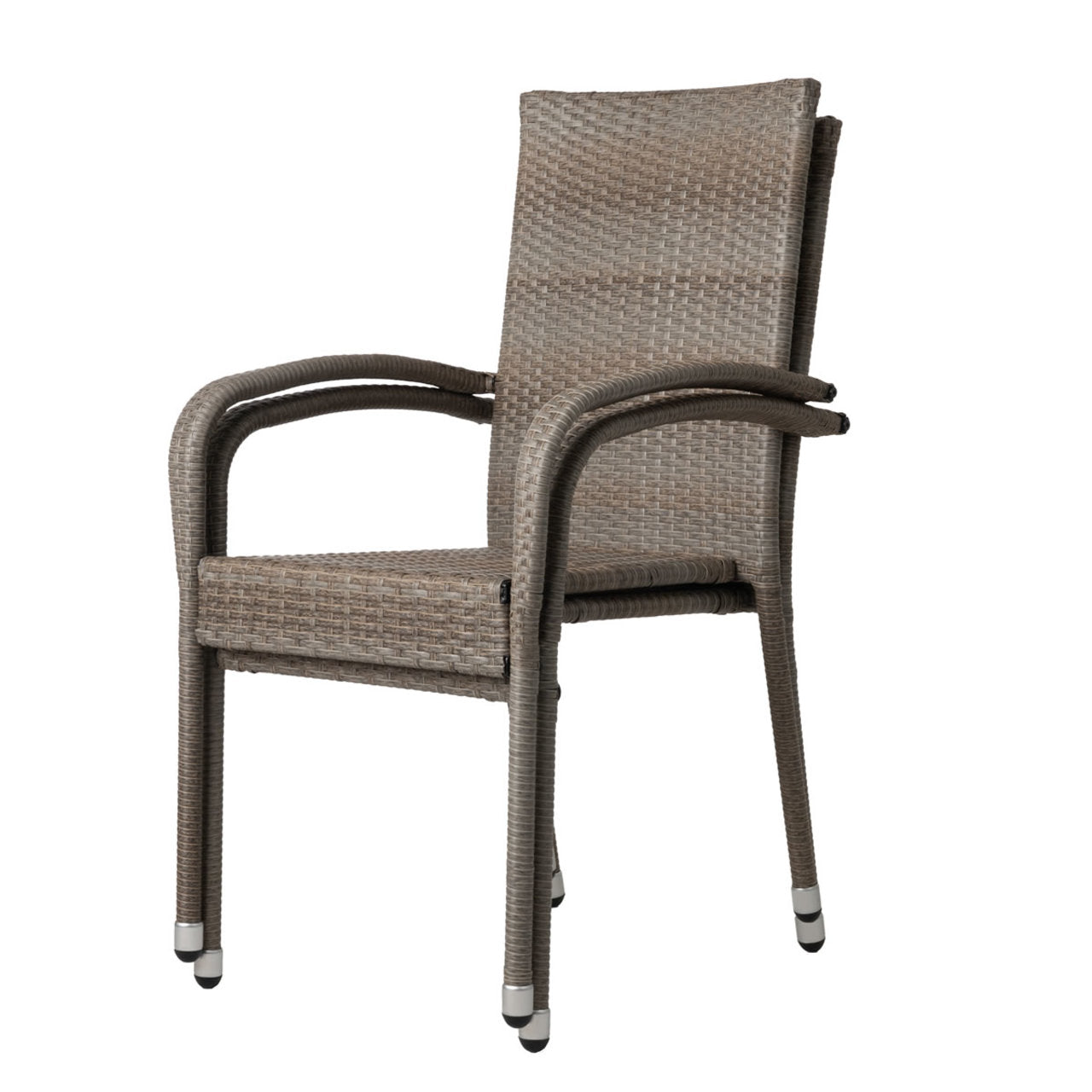 Fire Sense Weathered Gray Morgan Outdoor Wicker Stacking Chair - Set of 2 - 65254 (64529)