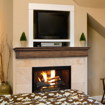 60" Savannah Fireplace Shelf by Pearl Mantels - Unfinished