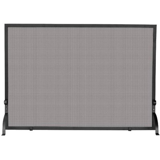 Small Single Panel Olde World Iron Fireplace Screen