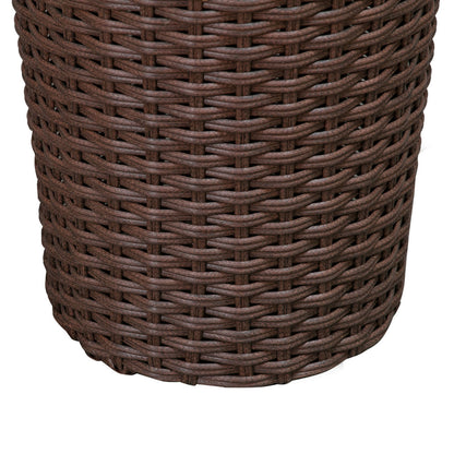 Mocha Wicker Planter Set - 2 Piece