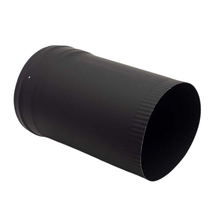 8" Ventis Single-Wall Black Stove Pipe 22-Gauge Cold-Rolled Steel - Offset Oval To Round - VSBOAO