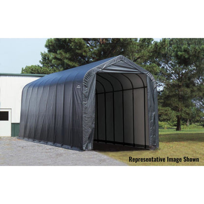 ShelterCoat 16 x  40 Garage With Peak Roof - Gray