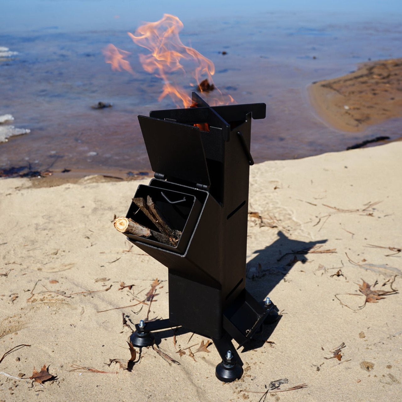 Woodeze Portable Small Black Rocket Stove