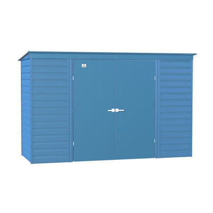 Arrow Select 10 x 4 Steel Storage Shed -  Blue Gray