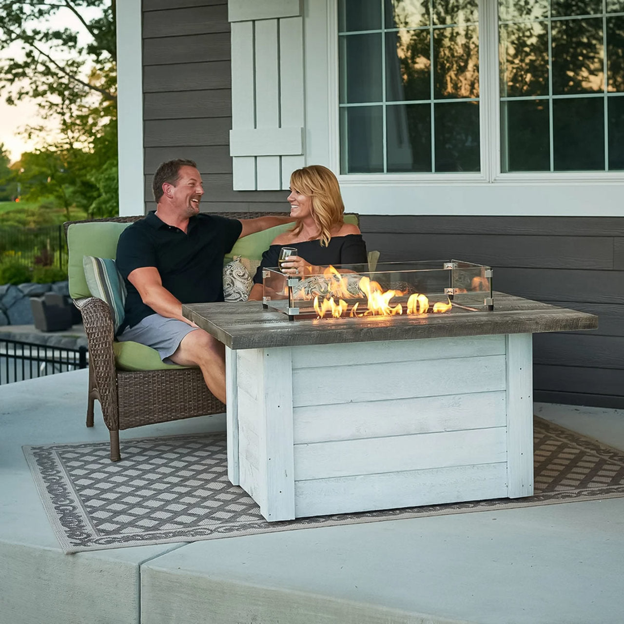 Outdoor Greatroom 48" Alcott Rectangular Fire Pit Table - ALC-1224