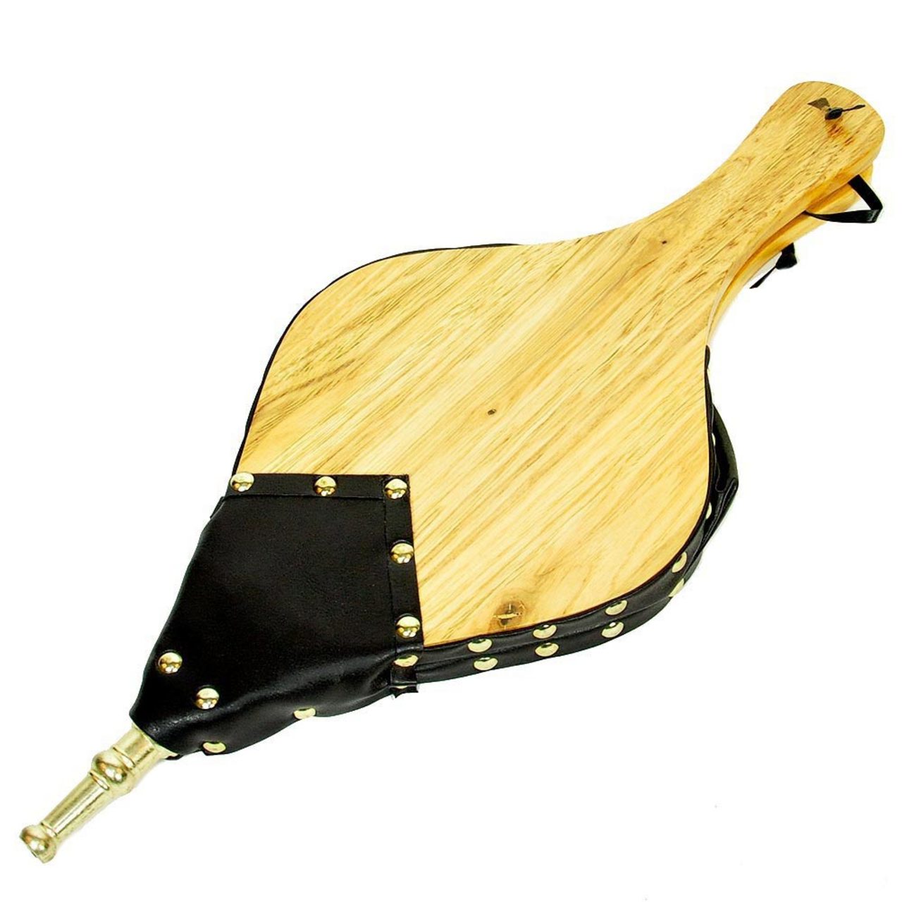 19" Oversized Hand Carved Fireplace Bellows