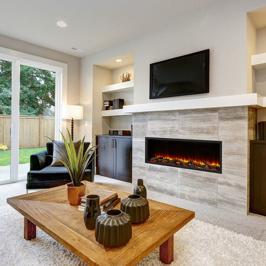 SimpliFire 55" Scion Clean-Face Linear Electric Fireplace - SF-SC55-BK