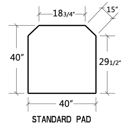 Peacock Slate 40" x 40" Double Cut Hearth Pad