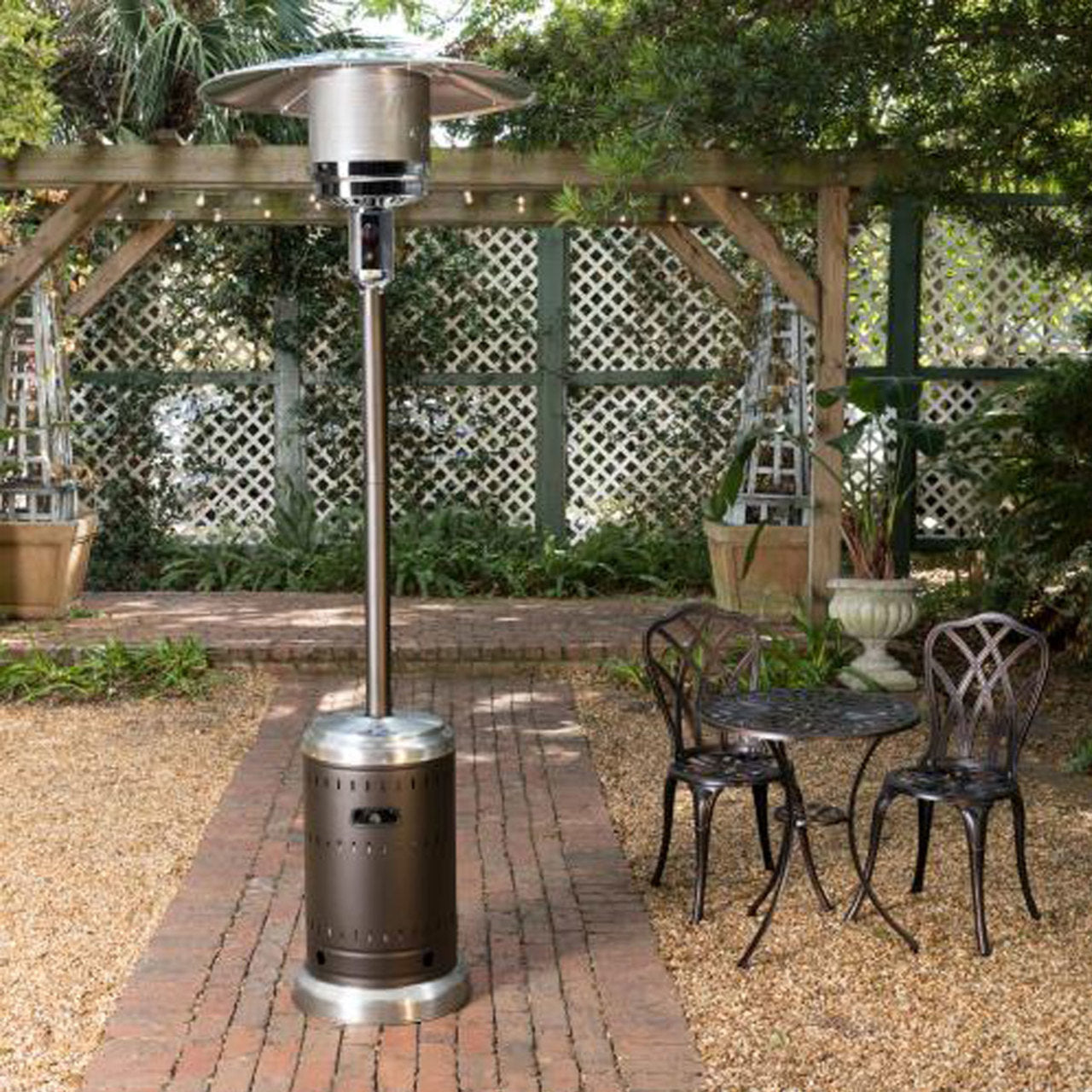 Ash And Stainless Steel Finish Patio Heater