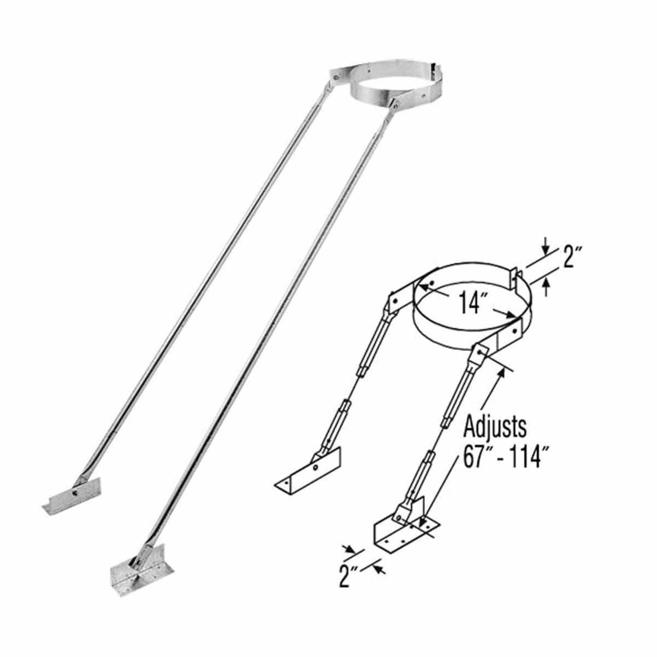 12" DuraTech Extended Roof Bracket - 12DT-XRB