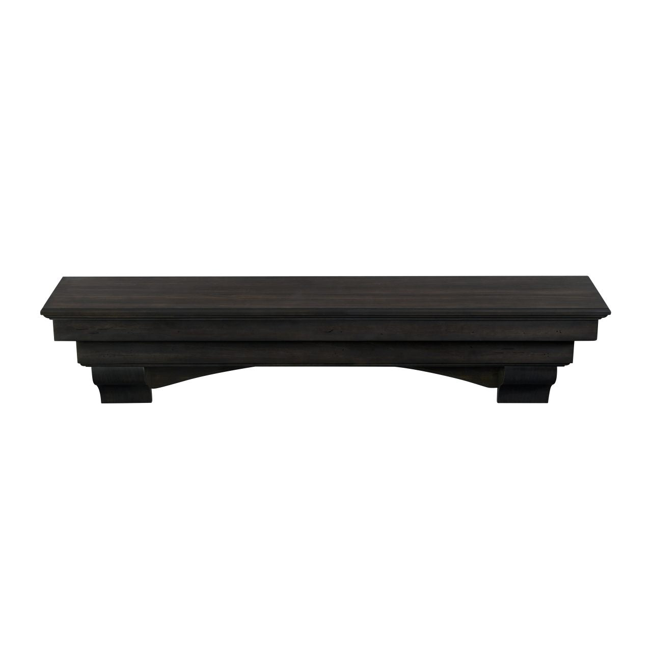 72" Celeste Fireplace Shelf by Pearl Mantels - Espresso Distressed Finish