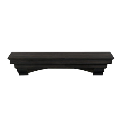 72" Celeste Fireplace Shelf by Pearl Mantels - Espresso Distressed Finish