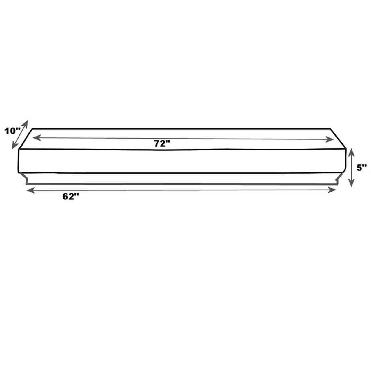 72" Homestead Unfinished Fireplace Shelf by Pearl Mantels