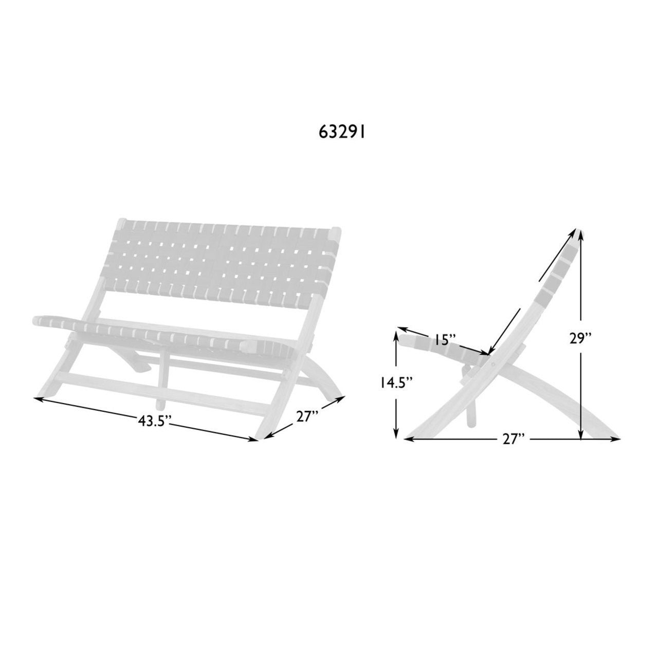 Sava Folding Indoor/Outdoor Bench