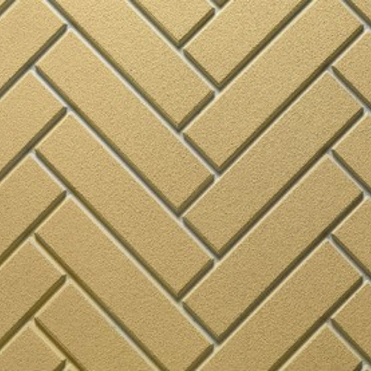 Majestic Firebrick  Yellow Molded Brick Panels - Herringbone - MMHB42-B