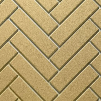 Majestic Firebrick  Yellow Molded Brick Panels - Herringbone - MMHB42-B