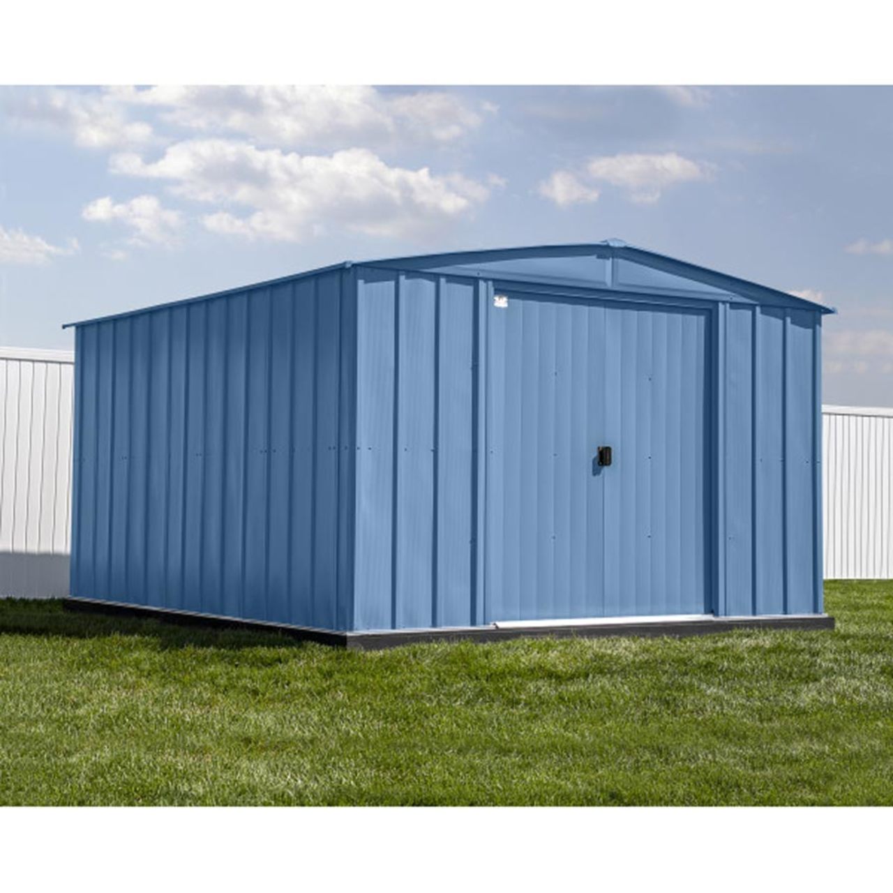 Arrow Classic Steel Storage Shed  10' x 14' -  Blue Gray