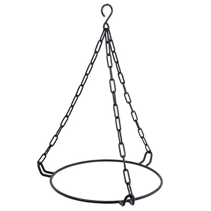 Crackle Glass Hanging Birdbath-Mandarin