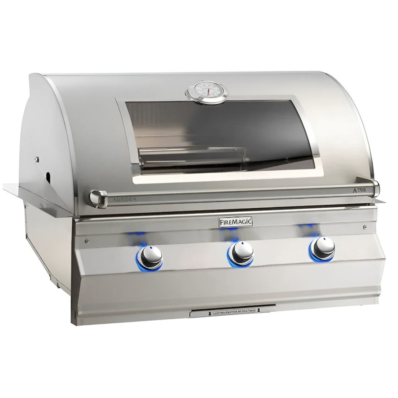 FireMagic A790i Aurora 36" Built-In Grill with Analog Thermometer, Infrared Burner and Magic View Window, LP-NG - A790I7LA-W