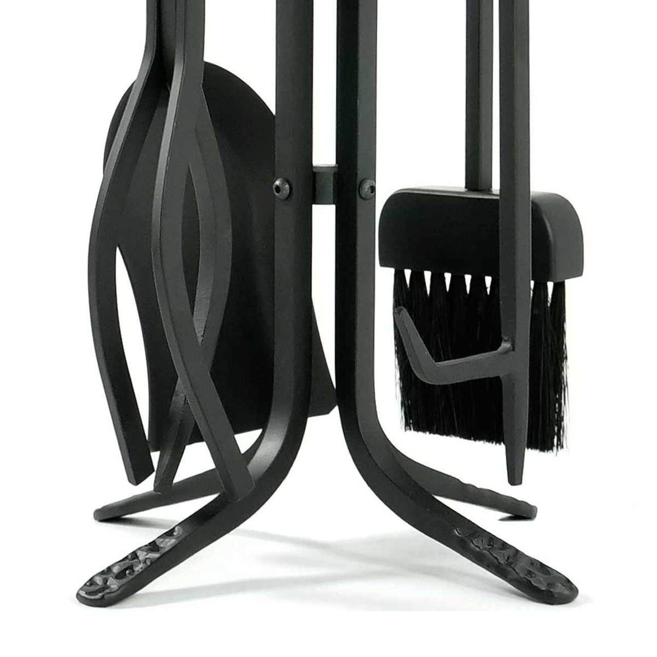 Pilgrim 5 Piece Forged Hearth Fireplace Toolset - Matte Black