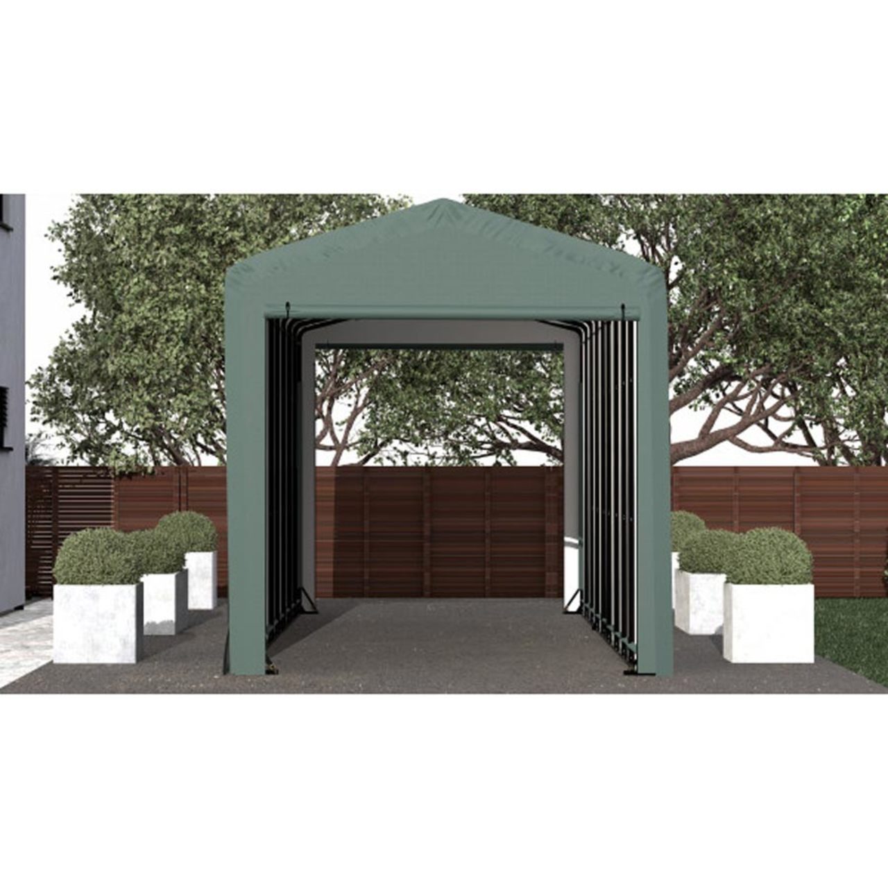ShelterTube 14' x 40' x 16' Wind & Snow-Load Rated Garage - Green