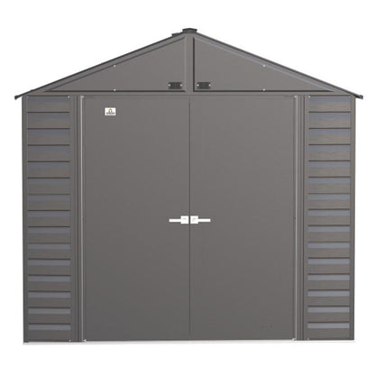 Arrow Select 8 x 8 Steel Storage Shed - Charcoal