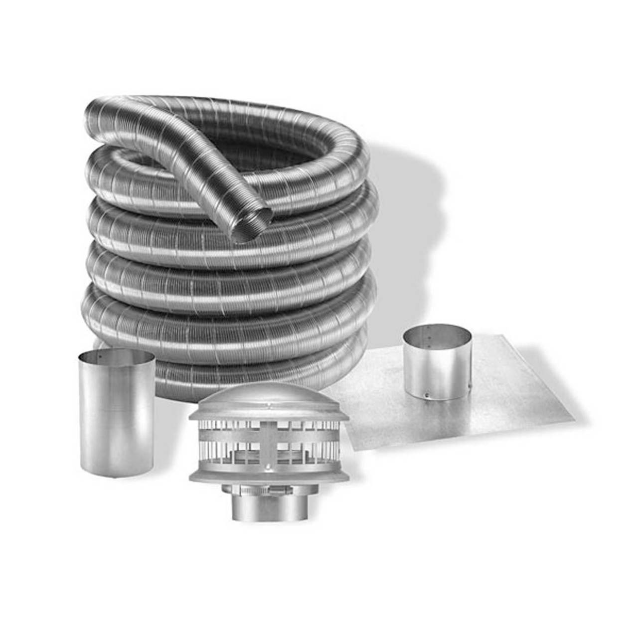 6" DuraFlexAL 25' Aluminum Gas Chimney Liner Kit - 6DFA-25K