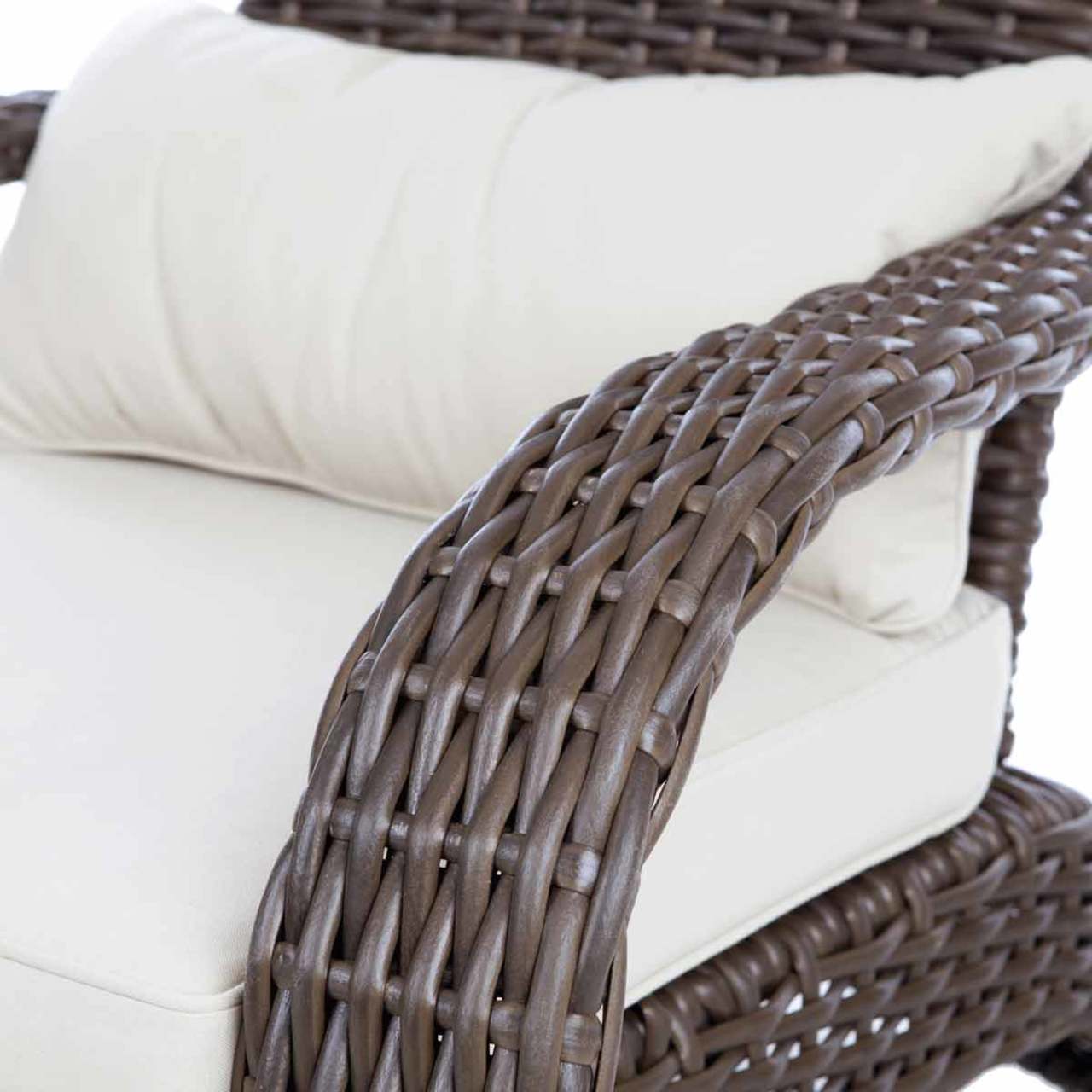 Deluxe Adirondack Wicker Chair - Mocha